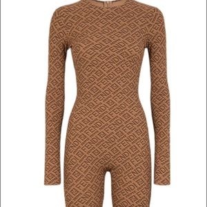NEW FENDI X SKIMS CREW NECK ONESIE CALIFORNIA